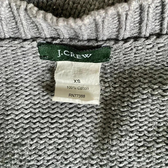 J. CREW | Women's Button Front Studded Cotton Cardigan Jacket Grey Size XS - Picture 7 of 7